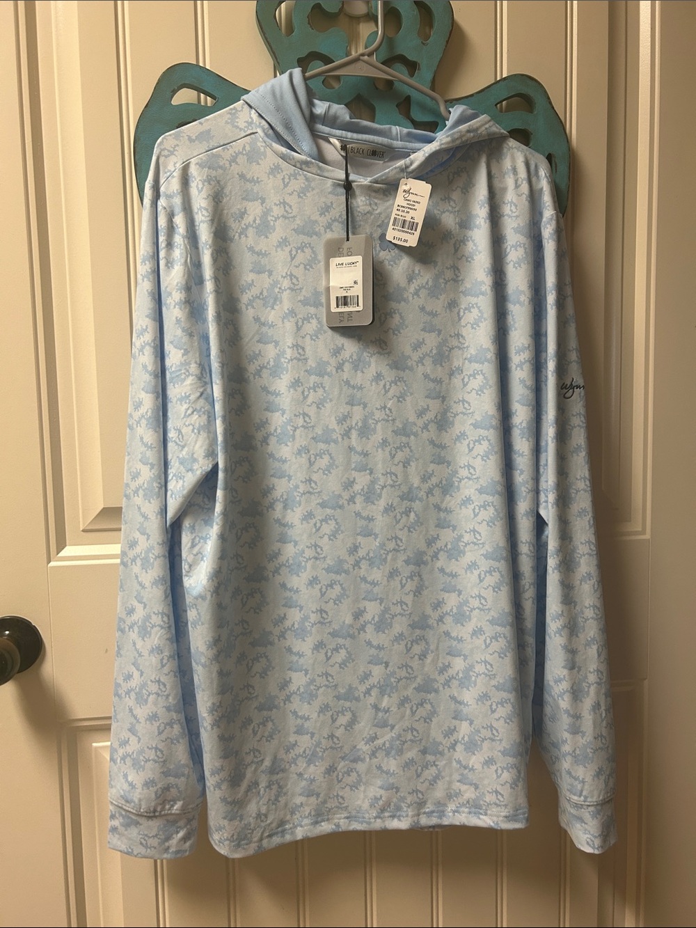 Guy Harvey Light Blue Hooded Long-Sleeve Tee